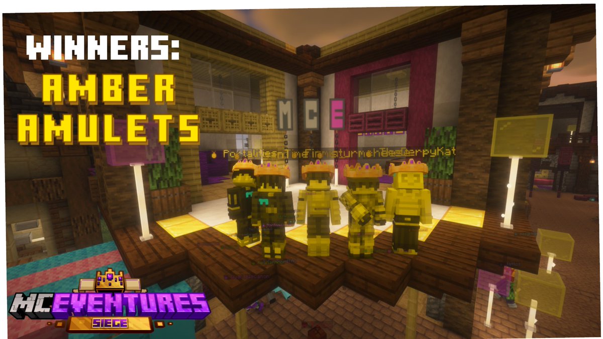 MCEventures (@mceventures) on Twitter photo ๐ CONGRATS TO AMBER AMULETS FOR WINNING MCE: SIEGE ๐
<a href="/Finmin_/">Finmin</a> <a href="/LoganTime8/">LoganT!me | #TwitchSMP</a> <a href="/Portalities/">Portalities</a> <a href="/TheDerpyKatLIVE/">TheDerpyKat</a> <a href="/StormVleugels/">sturmcheese</a>
We raised ยฃ307.59 for <a href="/UKPoTS/">PoTS UK</a>
Massive thank you to everyone who was involved and watched!! ๐ CONGRATS TO AMBER AMULETS FOR WINNING MCE: SIEGE ๐
<a href="/Finmin_/">Finmin</a> <a href="/LoganTime8/">LoganT!me | #TwitchSMP</a> <a href="/Portalities/">Portalities</a> <a href="/TheDerpyKatLIVE/">TheDerpyKat</a> <a href="/StormVleugels/">sturmcheese</a>
We raised ยฃ307.59 for <a href="/UKPoTS/">PoTS UK</a>
Massive thank you to everyone who was involved and watched!!
