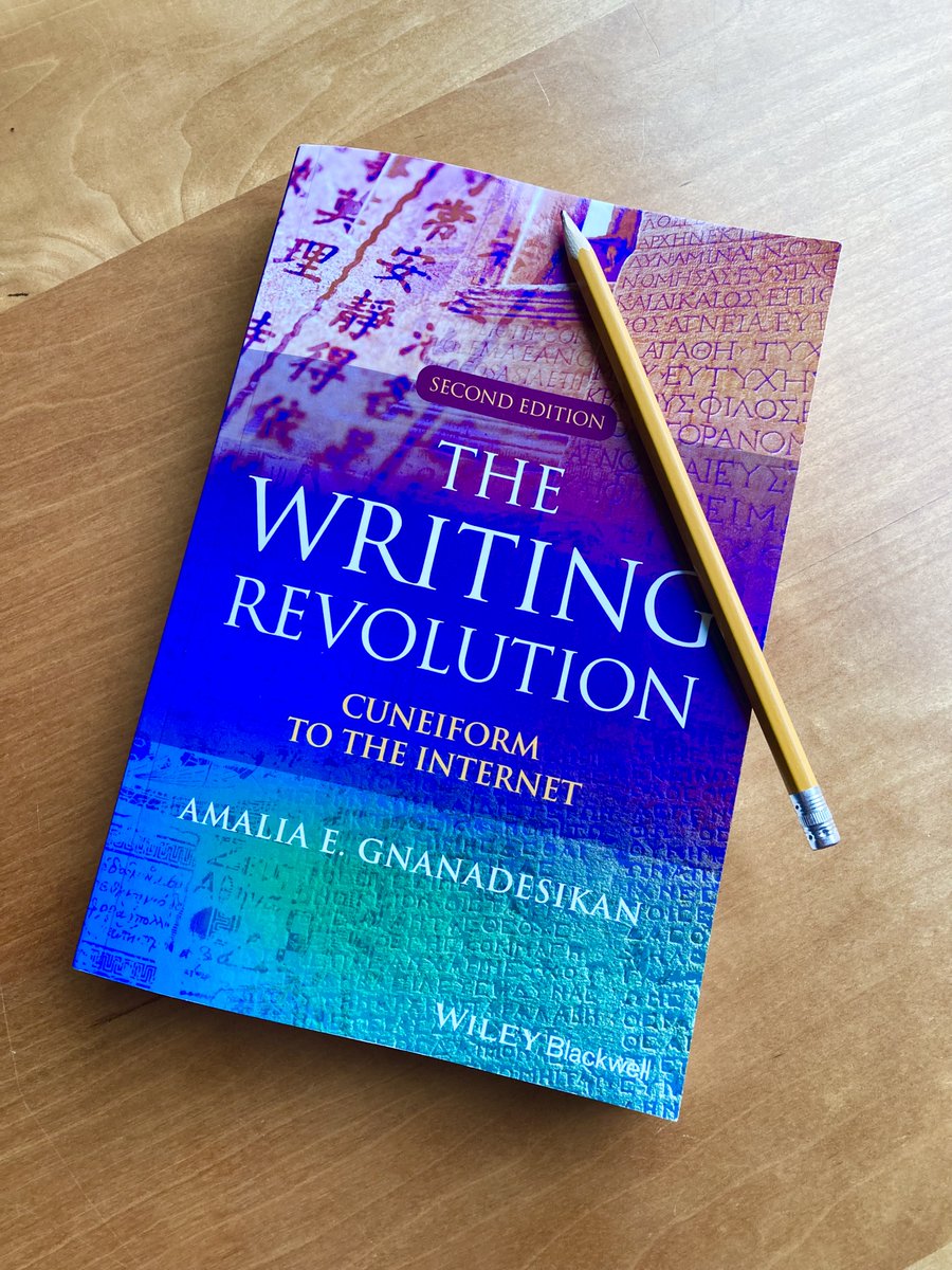 EAlphabets's tweet image. Heads up: the second edition of Amalia Gnanadesikan's great book. The Writing Revolution: Cuneiform to the Internet, is now on sale at wiley.com/en-us/The+Writ….