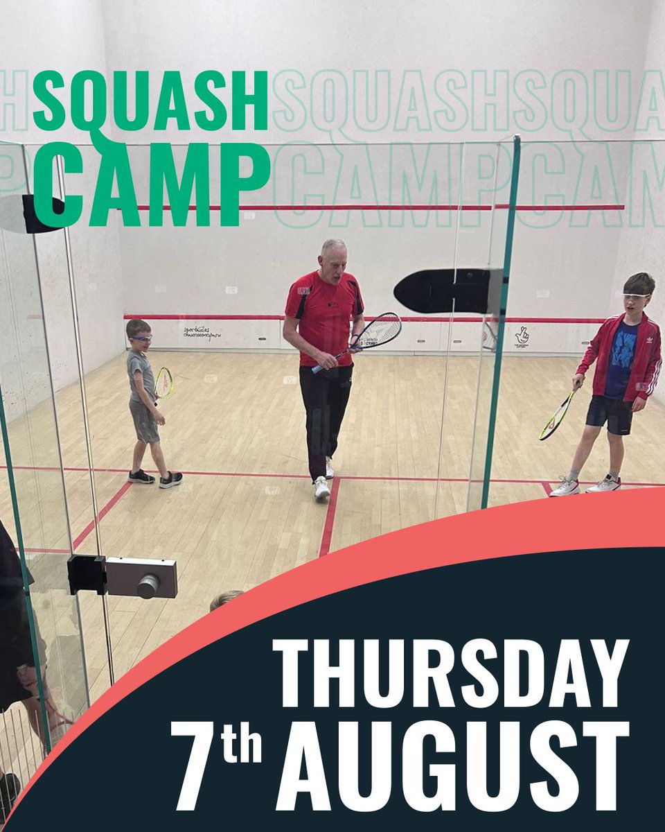 Another week of the summer holidays coming up and two more Squash Camps. 

If you haven't booked onto one of our camps yet, why not try it out this week?

Book here: shop.squashwales.com/products/squas…