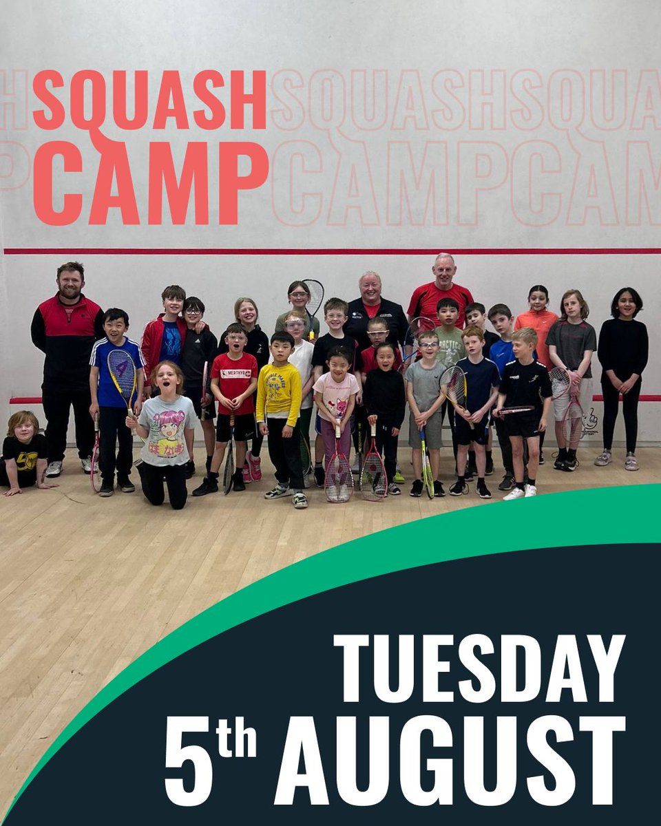 sqwales's tweet image. Another week of the summer holidays coming up and two more Squash Camps. 

If you haven't booked onto one of our camps yet, why not try it out this week?

Book here: shop.squashwales.com/products/squas…