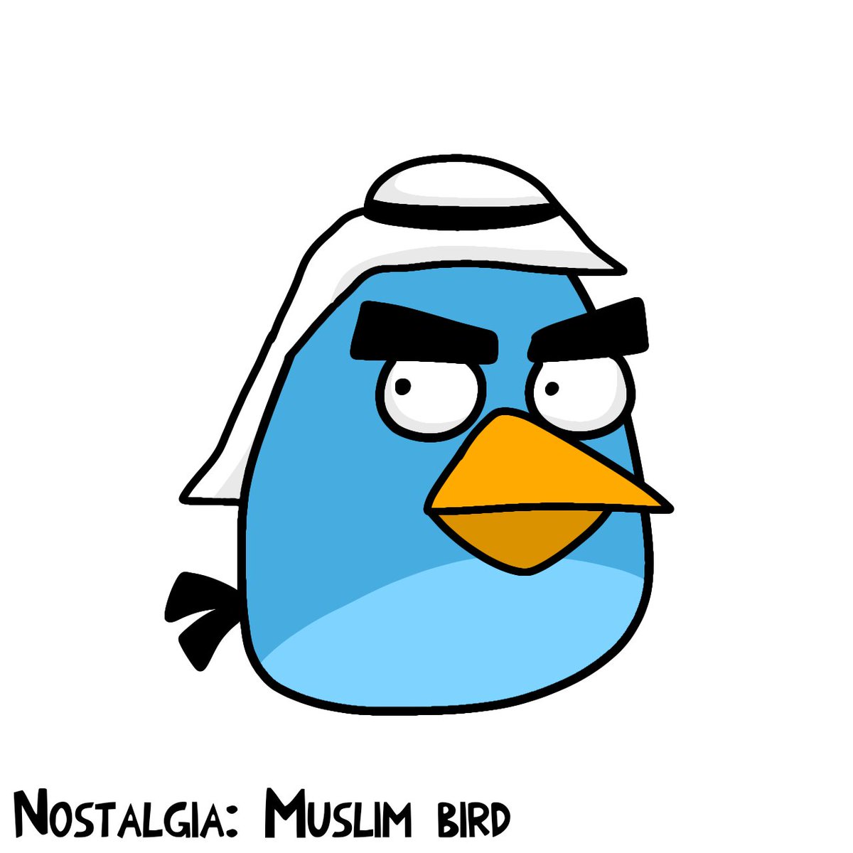 2d_aus's tweet image. Muslim bird

#angrybirdsFART #bringback2012
#nostalgiaart #AngryBirds #character #ibispaint