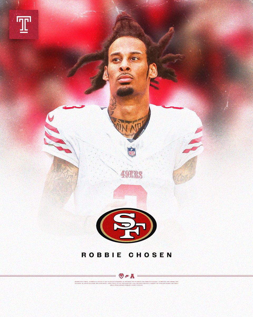 Temple Football (@temple_fb) on Twitter photo Congratulations to <a href="/chosen1ra/">Robbie Chosen Anderson</a> on signing with the <a href="/49ers/">San Francisco 49ers</a>! 😤🙌
#TempleTUFF Congratulations to <a href="/chosen1ra/">Robbie Chosen Anderson</a> on signing with the <a href="/49ers/">San Francisco 49ers</a>! 😤🙌
#TempleTUFF