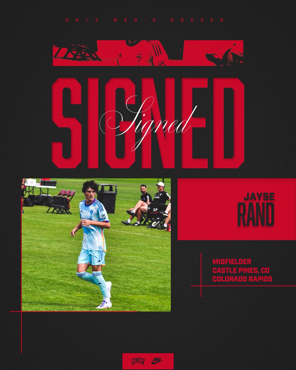 ✍️ 🅢🅘🅖🅝🅔🅓

Welcome Jayse to the Rebel family!

🏠 Castle Pines, CO
⚽️ Midfielder
🛣️ Colorado Rapids ➡️ UNLV 🔴⚫️