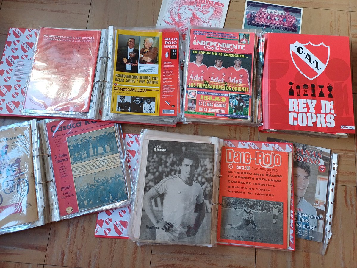 Atención coleccionistas de Independiente y del fútbol en general. Voy a desprenderme venta o canje por algo de independiente de mucho material.    Estoy clasificando pero adelanto hay rev partidarias banderines. El gráfico  desde década 20 goles..  Interesados manden md. Gracias