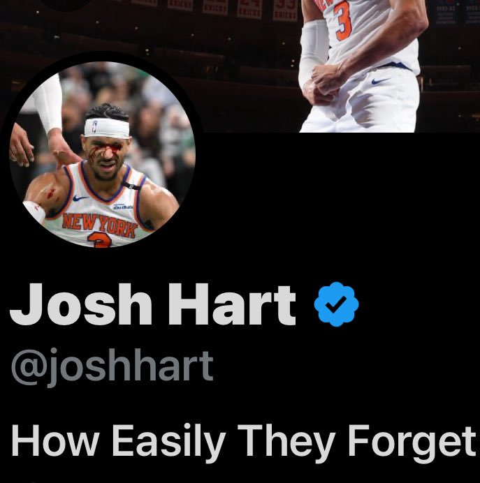 Josh Hart’s Twitter bio: