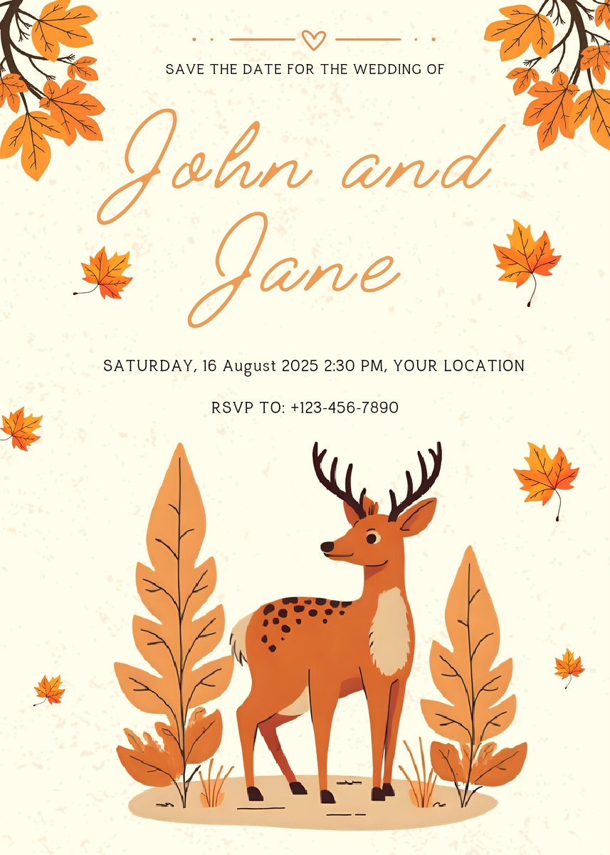 BerryVibesShop's tweet image. 🍁 Calling all brides-to-be planning a fall wedding!
Explore our Autumn Woodland Invitation design – cozy deer &amp;amp; leaf chic, fully editable &amp;amp; instantly downloadable. No shipping, just print and impress. 🌿
👇 Preview + order: berryvibesstudio.etsy.com 

#PrintableWeddingInvites