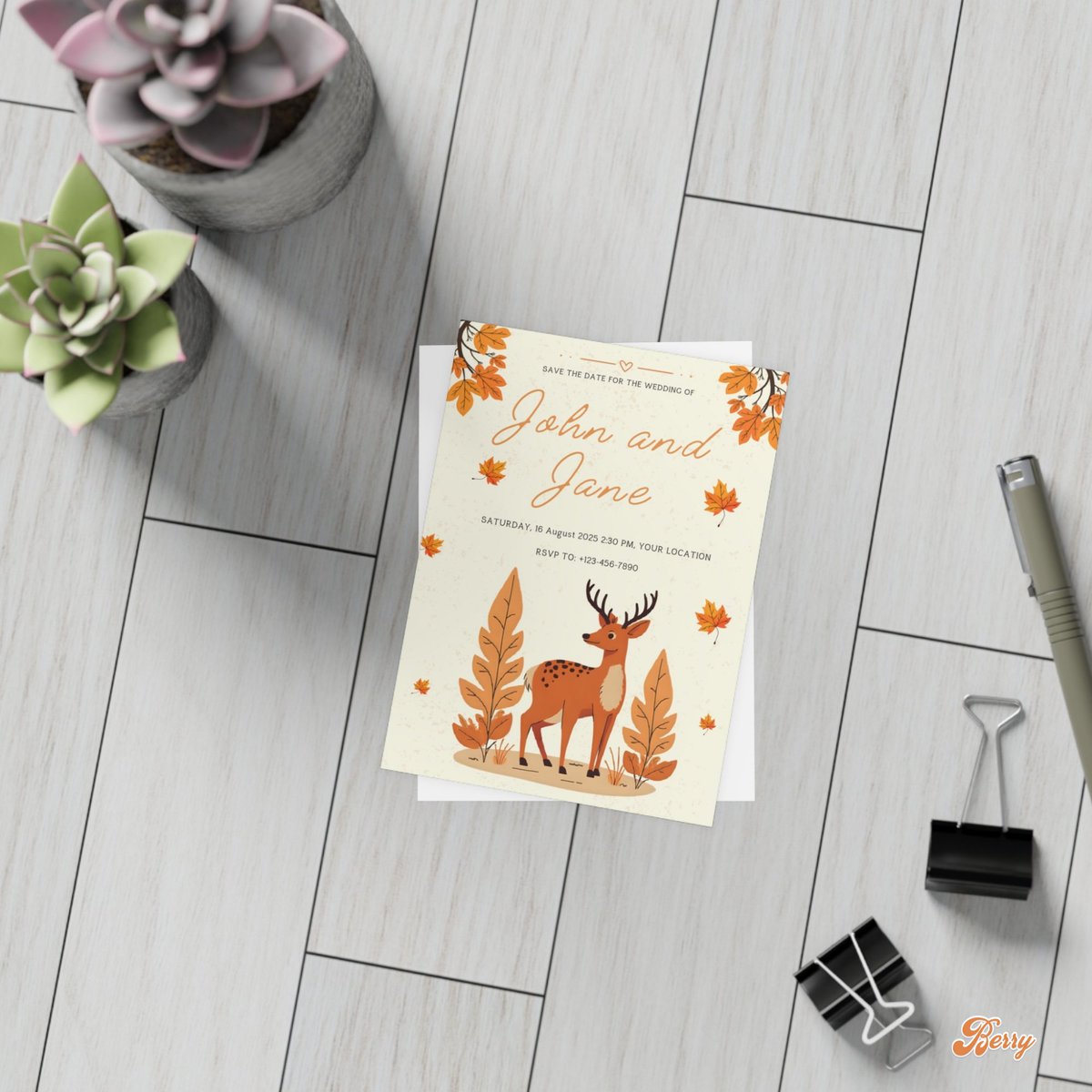 BerryVibesShop's tweet image. 🍁 Calling all brides-to-be planning a fall wedding!
Explore our Autumn Woodland Invitation design – cozy deer &amp;amp; leaf chic, fully editable &amp;amp; instantly downloadable. No shipping, just print and impress. 🌿
👇 Preview + order: berryvibesstudio.etsy.com 

#PrintableWeddingInvites