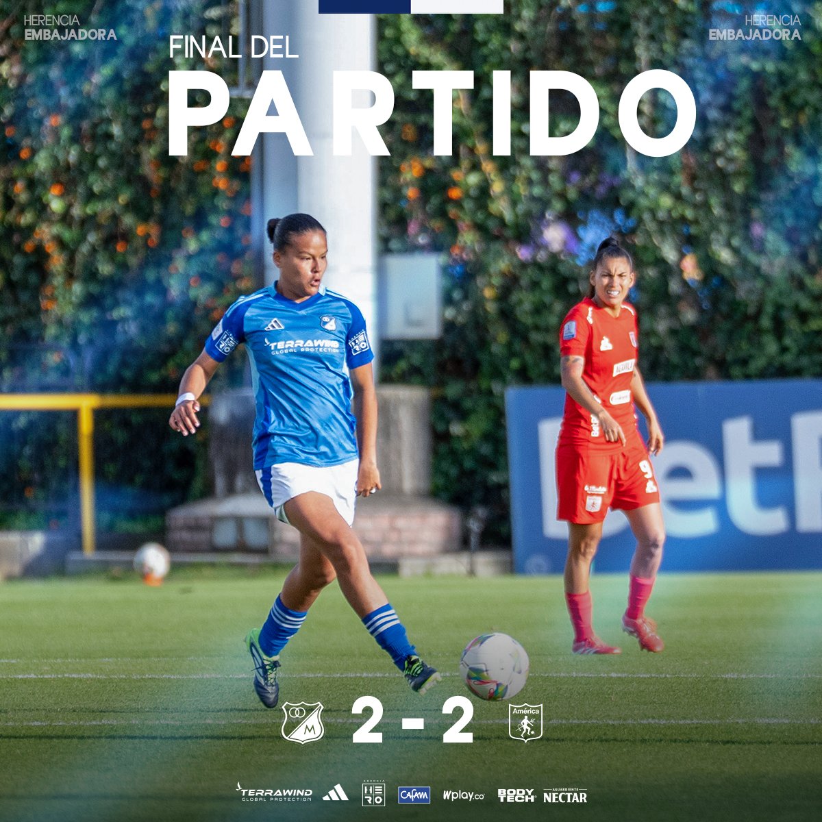 ⏱90' Finaliza el compromiso en el Estadio de Techo, nos vamos con un empate. Nuestro próximo compromiso será ante Independiente Santa Fe . 💙🔥⚽

Ⓜ 2-2 👹 |#MFCvAME