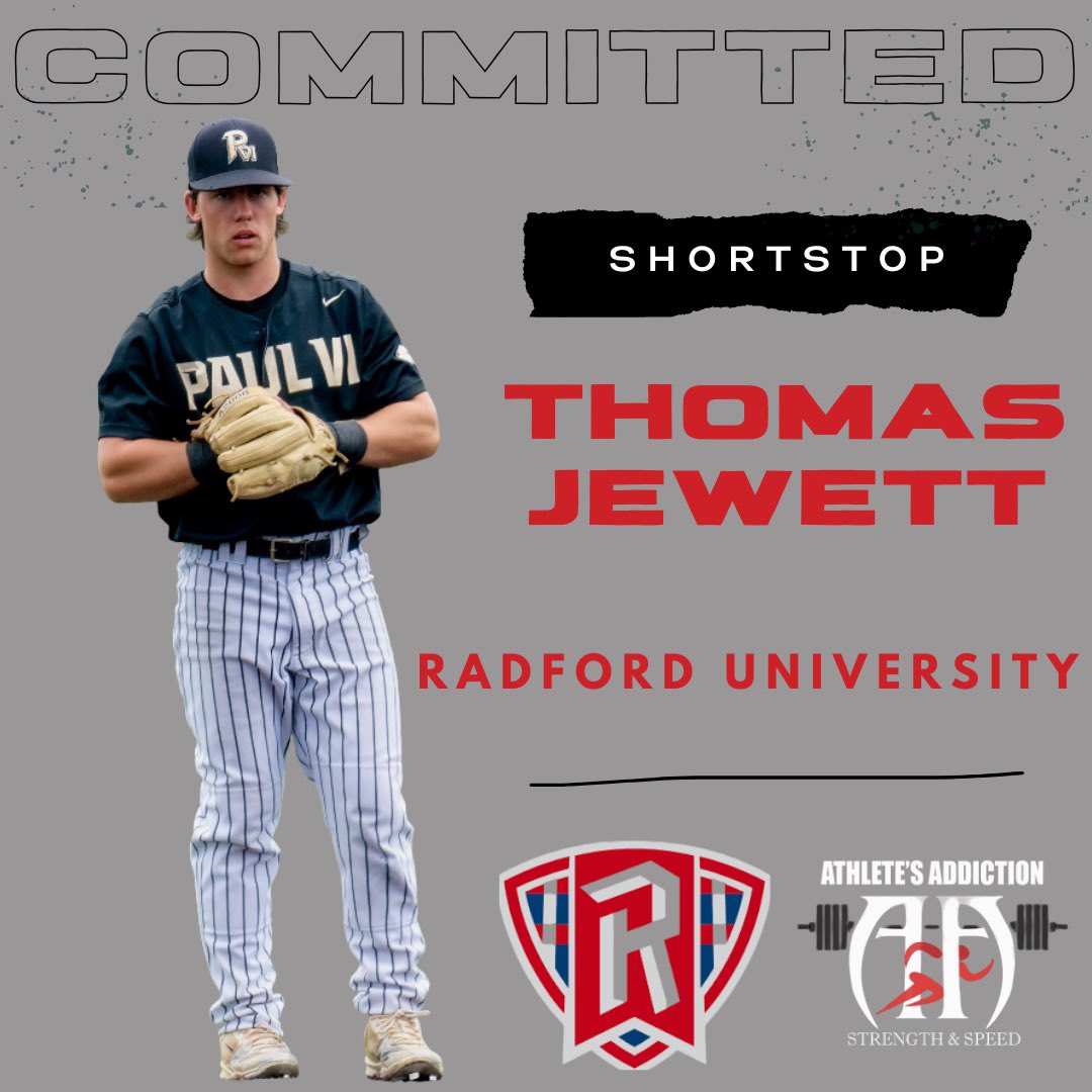Congratulations to AA Vet Thomas Jewett (<a href="/tjewett2026/">Thomas Jewett</a>) on his commitment to Radford University! 🔥💪