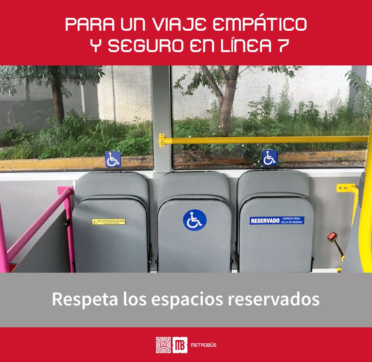 Permite que las personas que necesitan los espacios reservados, hagan uso de ellos. 

¡Respétalos! 🩷