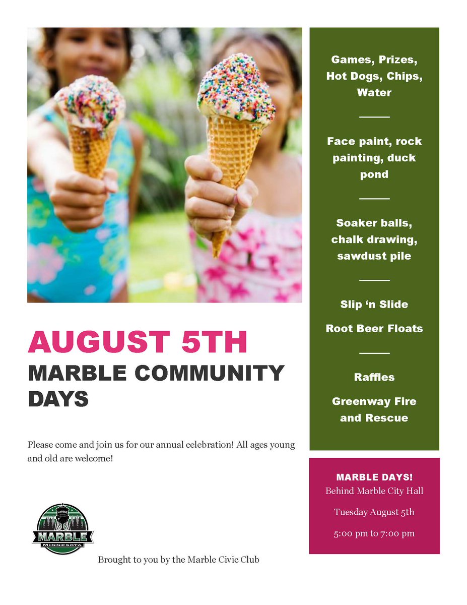 🎉 Marble Community Days is almost here! Join the fun on Tuesday, August 5th and be sure to stop by our booth while you're there! Come say hi, learn more about our services, and celebrate community with us! 🙌