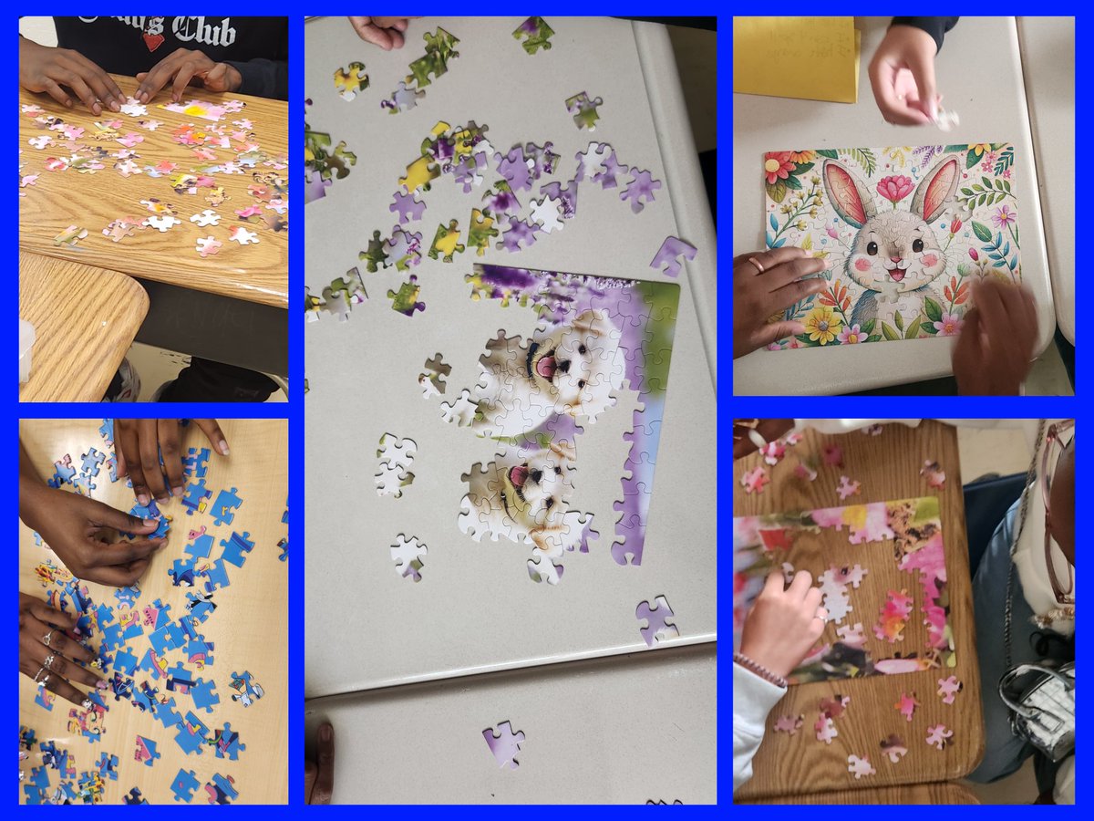 GayleHerrington's tweet image. To get started in math class, we explored what good problem solvers do with a puzzle challenge. Groups of 4 began with pieces in a zip lock bag, no picture to use as a guide, &amp;amp;  no talking. The debrief set the stage for problem solving norms with a group.#iteachmath #AAS