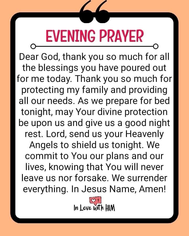 Evening prayer 🙏✝️✨