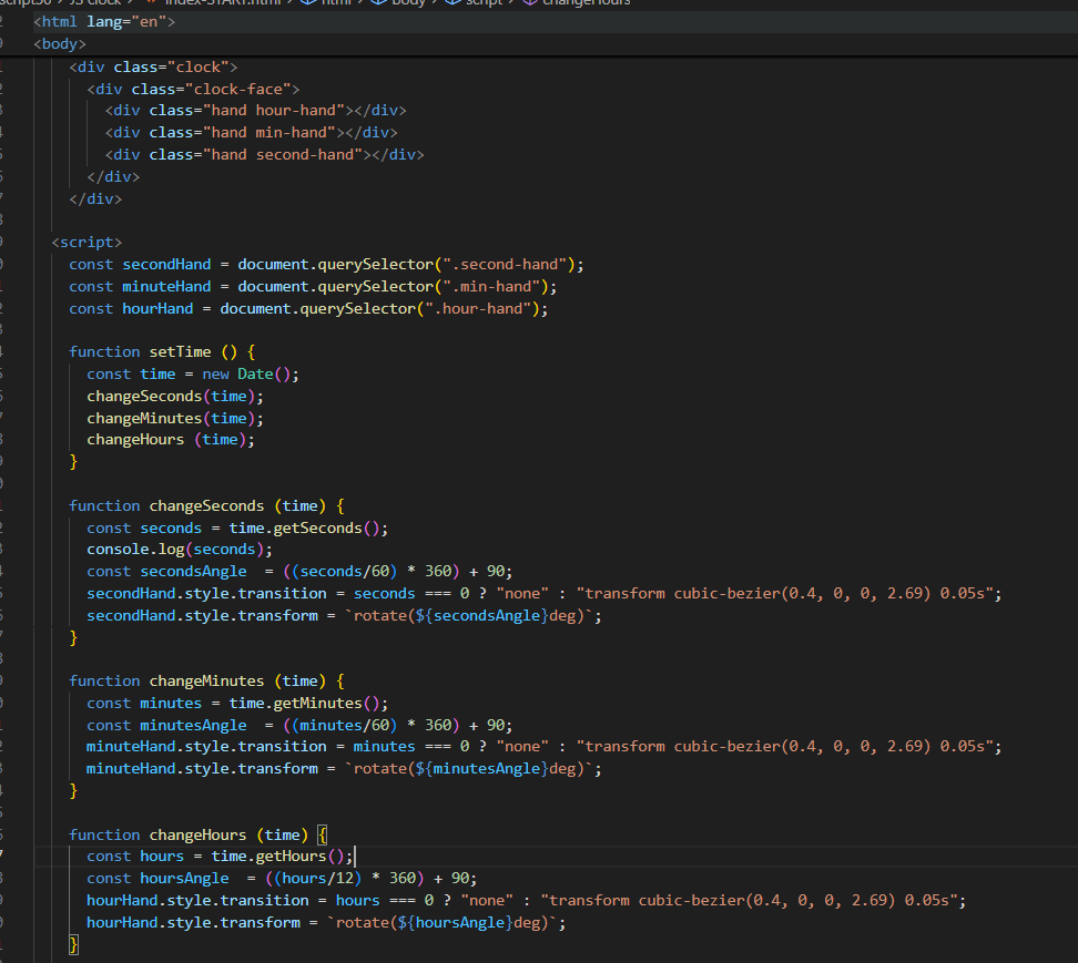 Currently working on Javascript30 Day2 project (JS Clock). 
more details soon.
Super grateful to <a href="/wesbos/">Wes Bos</a> for creating this amazing resource 💯💯