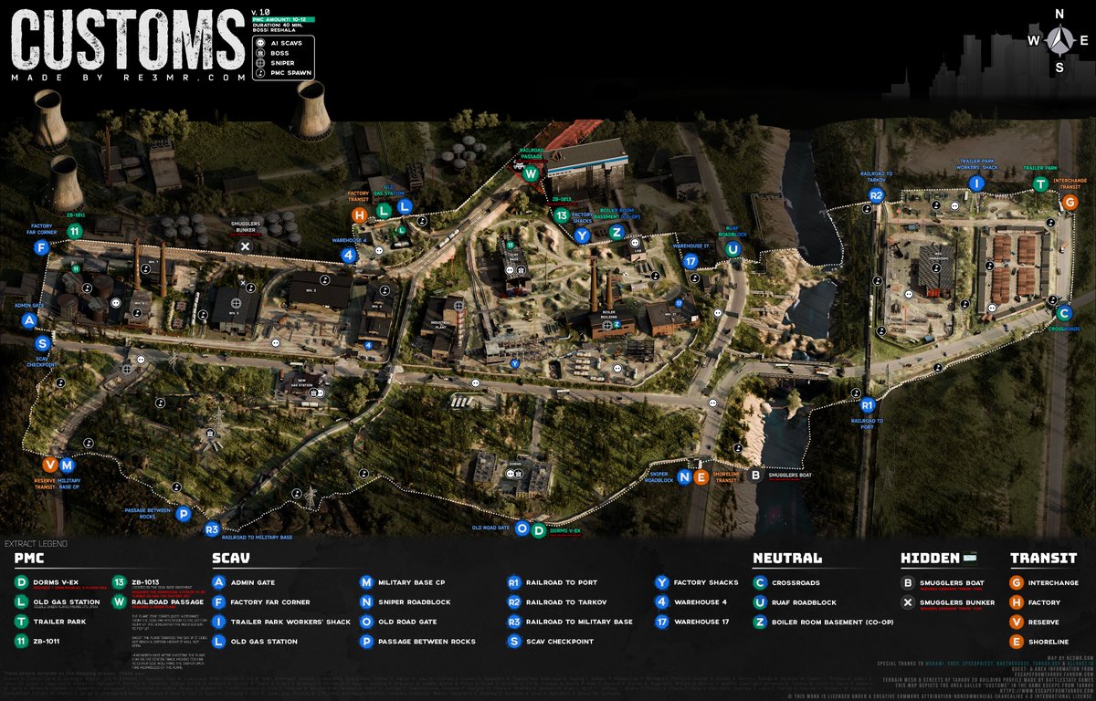 re3mr's tweet photo. Customs 1.0 I have released the first version of my new customs map. I will iterate on it to improve it over time but it should work fine for navigation now. Available on my site https://t.co/8N9Qr2owaz &amp; the EFT wiki (soon) #EscapefromTarkov https://t.co/cq6EKKgpyB