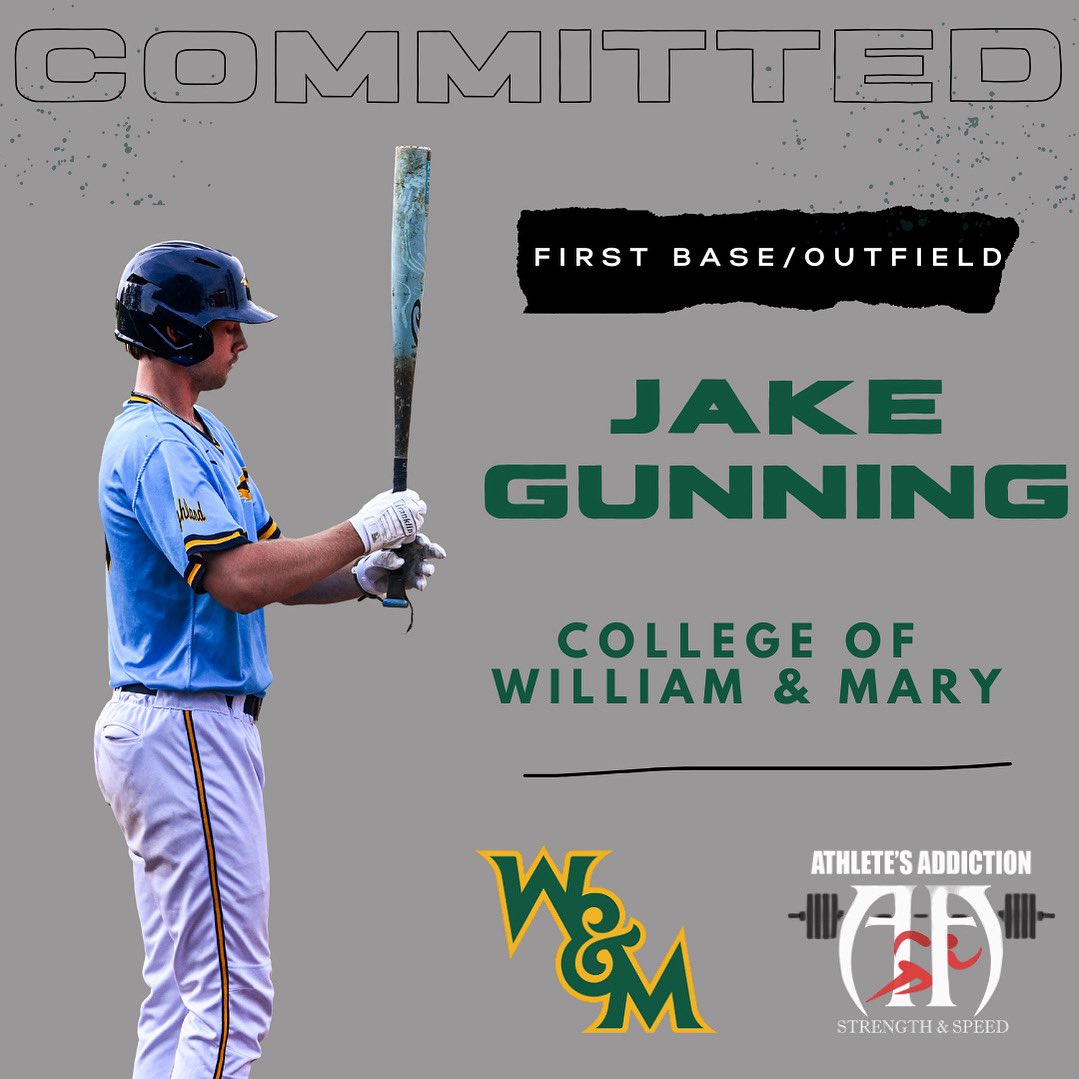 Congratulations to AA Vet Jake Gunning (<a href="/jakegunning99/">Jake Gunning</a>) on his commitment to William &amp; Mary! 🔥💪