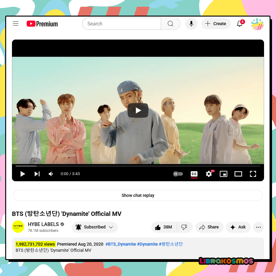 librakosmos's tweet photo. We're still less than 18M views away from 2B!
Keep streaming the #BTS_Dynamite MV on YT!
▶️ — https://t.co/rC5HacDdbp
#BTS #BTSARMY #DynamiteMV #DynamiteTo2B https://t.co/WbWcgFOiek