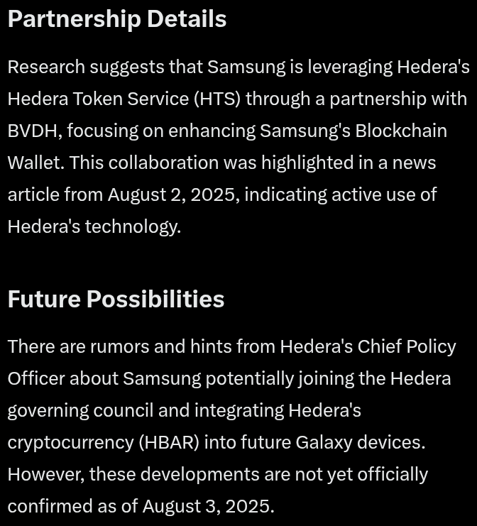 Ringolee18's tweet photo. Crypto Info: "Hedera Council Member Update" Is Samsung Hedera's Next Partner? Let's take a closer look 👀.
#Crypto #Hedera #HBAR #HGraph #QuantumResistant #Samsung #Ripple #Bitcoin #XRP #RLUSD #Stellar #XLM #Link #Ondo #Ethereum #Tokenization  #RWA #ETF #PudgyPenguins 
Source: X https://t.co/7oIqVEkjEm