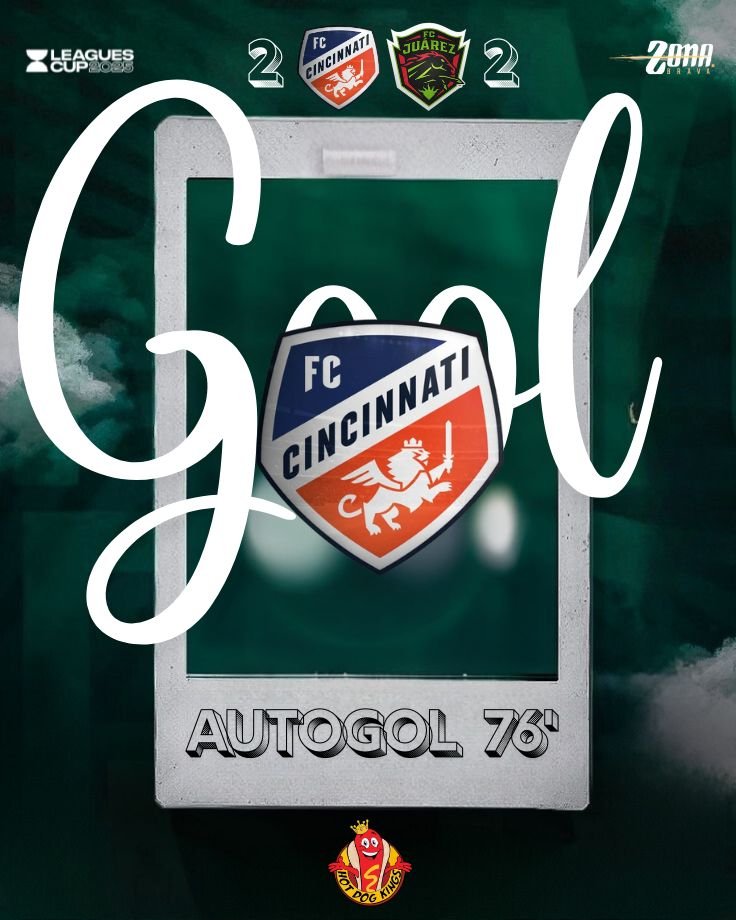 Zona Brava MX (@zonabravamx) on Twitter photo ⚽️ Gol de <a href="/fccincinnati/">FC Cincinnati</a> (Autogol)
77' | Tiro de esquina cobrado por Evander (#10) desde la izquierda. Óscar Estupiñán (#19) intenta despejar de cabeza, pero termina clavándola en su propia portería. ¡Empate en Cincinnati!
#ZonaBravaInforma #ContigoMásBravos #JuarezEsElNumberOne ⚽️ Gol de <a href="/fccincinnati/">FC Cincinnati</a> (Autogol)
77' | Tiro de esquina cobrado por Evander (#10) desde la izquierda. Óscar Estupiñán (#19) intenta despejar de cabeza, pero termina clavándola en su propia portería. ¡Empate en Cincinnati!
#ZonaBravaInforma #ContigoMásBravos #JuarezEsElNumberOne
