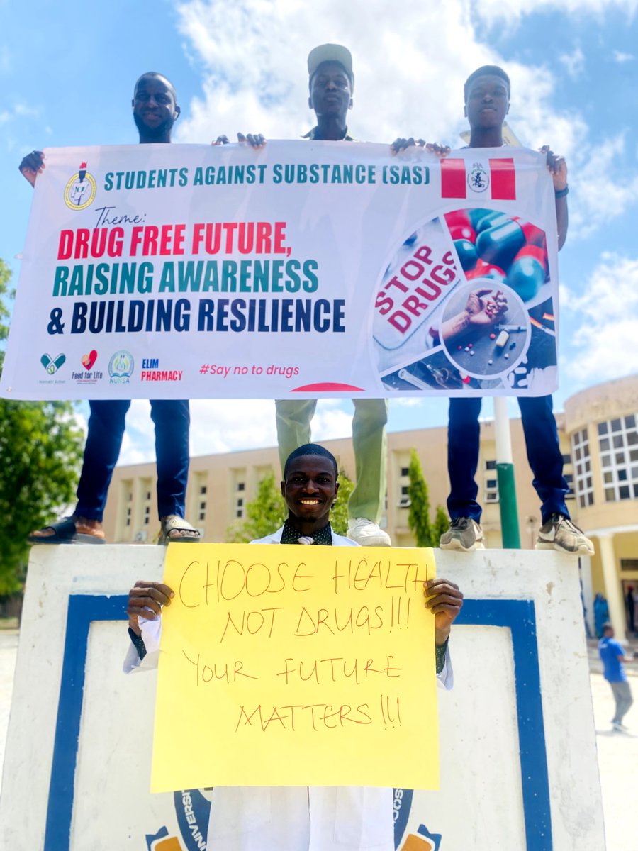 NarcoticAction's tweet photo. More on our rally in unimaid
@fondation_mtncg #memecoin @arogifoundation
  @UNODC @UNODCNigeria@ndlea_nigeria
 #SayNoToDrugs @MentallyAwareNG.  @mtnc_foundation #healthylifestyle  #mtnfondation  @nysc360 @arogifoundation
 @FemiBabafemi https://t.co/DqYwpjFc2Q