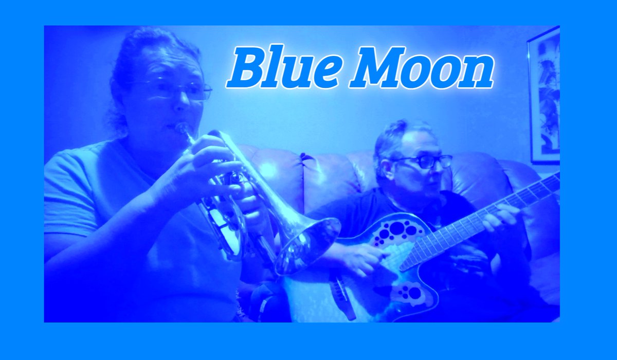 Blue Moon 🌙 Frank &amp; Heather (cornet &amp; guitar) take on the 1934 Rodgers &amp; Hart classic with gentle lyrical brass and exquisite Ovation acoustic chords.

Listen on YouTube — youtu.be/u4261N6DHWM🎶

#BlueMoon #ClassicBallad #CornetAndGuitar #AcousticDuet