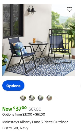 D26585421D's tweet image. ☀️ PATIO SET BACK IN STOCK! 🍹

Walmart has the Mainstays Albany Lane 3 Piece Outdoor Bistro Set on sale for just $37.99! (Originally $67!)

4 color options

shopstyle.it/l/ctdWg

#WalmartDeals #PatioSet #BistroSet #OutdoorFurniture #BackInStock #HomeDecor #Mainstays…