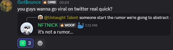 SamPot22's tweet image. So as you all know @BoDoggosENT has seen some incredible volume the last 24 hours and I'm sure you are all wondering what it's down to......

I can confirm @BoDoggosENT is migrating to @AbstractChain according to @chooserich... the future is bright, the future is green🟩