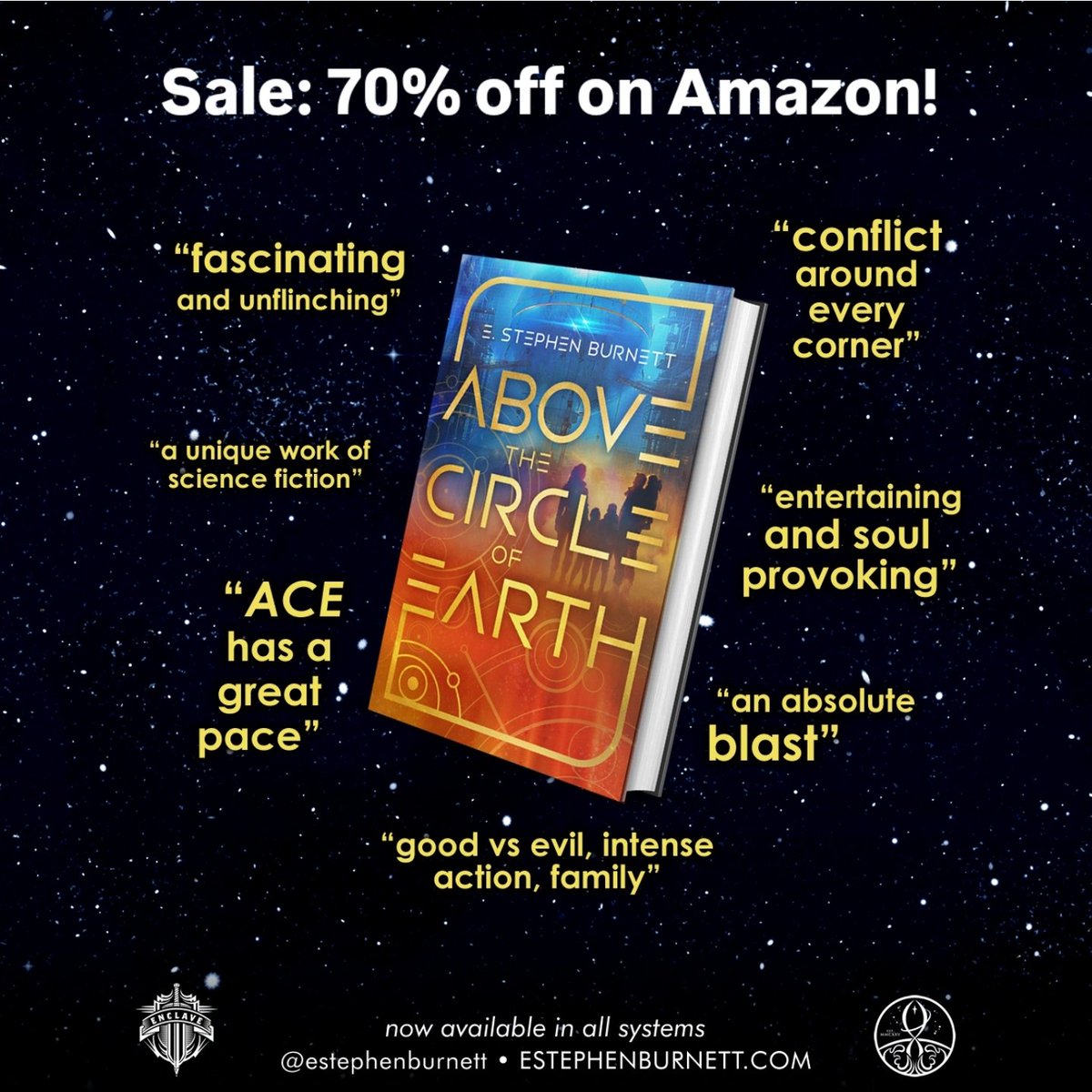 Amazon has put Above the Circle of Earth on sale. 70 percent off hardcover copies. That's a stellar deal even for me. Unsure how long it will last! So save the space and go therefore to Amazon for the Space Mission origin story.

Do they offer free shipping via quantum vault?⏬️