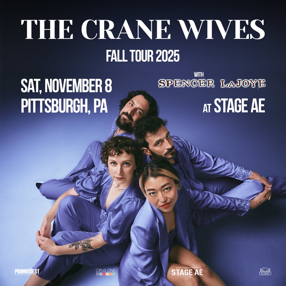 Opus One Productions (@opusoneprod) on Twitter photo π£π NEW SHOW ππ£
Presented by <a href="/opusoneprod/">Opus One Productions</a> & #PromowestNorthShore
<a href="/Stage_AE/">Stage AE</a> | 11/08 | <a href="/TheCraneWives/">The Crane Wives Band</a> Fall Tour 2025 with <a href="/SpencerLaJoye/">Spencer LaJoye</a>!
π On Sale 08/08 at 10AM via: tinyurl.com/mcyt48m4
#opusonepgh #promowestpgh #pittsburgh #thecranewives #spencerlajoye #stageae π£π NEW SHOW ππ£
Presented by <a href="/opusoneprod/">Opus One Productions</a> & #PromowestNorthShore
<a href="/Stage_AE/">Stage AE</a> | 11/08 | <a href="/TheCraneWives/">The Crane Wives Band</a> Fall Tour 2025 with <a href="/SpencerLaJoye/">Spencer LaJoye</a>!
π On Sale 08/08 at 10AM via: tinyurl.com/mcyt48m4
#opusonepgh #promowestpgh #pittsburgh #thecranewives #spencerlajoye #stageae