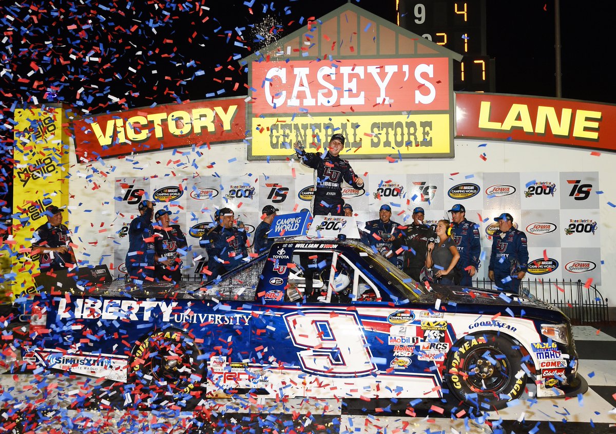 NASCAR (@nascar) on Twitter photo He knows a thing or three about getting it done at <a href="/iowaspeedway/">Iowa Speedway</a>.
After todayβs victory, <a href="/WilliamByron/">William Byron</a> has won at the track in all three national series. He knows a thing or three about getting it done at <a href="/iowaspeedway/">Iowa Speedway</a>.
After todayβs victory, <a href="/WilliamByron/">William Byron</a> has won at the track in all three national series.
