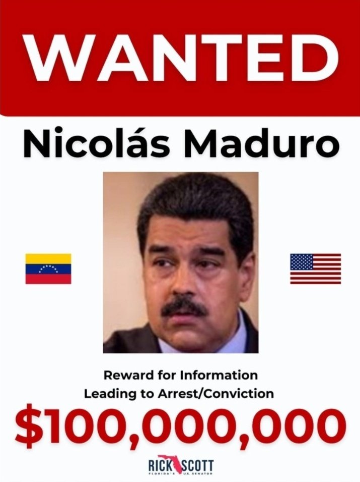 ¡DIFUNDELO YA! (@difundeloya) on Twitter photo 🚨 ¡ÚLTIMA HORA VENEZUELA! 🚨🇻🇪
El congreso de los EE.UU estudia una ley Introducida por el congresista <a href="/SenRickScott/">Rick Scott</a> #StopMaduro que aumentaría la recompensa por información que lleve al arresto de Nicolás Maduro a $100.000,000 MILLONES DE DOLARES. 🚨 ¡ÚLTIMA HORA VENEZUELA! 🚨🇻🇪
El congreso de los EE.UU estudia una ley Introducida por el congresista <a href="/SenRickScott/">Rick Scott</a> #StopMaduro que aumentaría la recompensa por información que lleve al arresto de Nicolás Maduro a $100.000,000 MILLONES DE DOLARES.