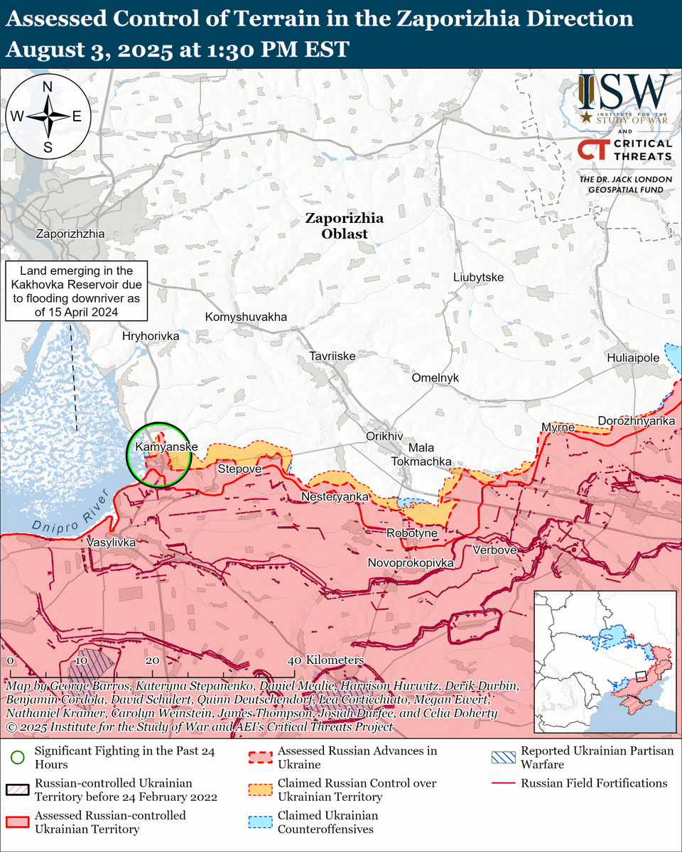 TheStudyofWar's tweet photo. NEW: Ukrainian forces struck an oil depot in Krasnodar Krai on August 3. Geolocated imagery shows a fire at the Rosneft Kubannefteprodukt Oil Depot in Adler, Krasnodar Krai. Krasnodar Krai Governor Veniamin Kondratyev acknowledged that a Ukrainian drone strike caused the fire and that the fire engulfed several fuel tanks at the depot. A Ukrainian Telegram channel also published a photo on August 3 purportedly showing an oil refinery on fire in Kstovo, Nizhnyi Novgorod. Nizhnyi Novgorod Oblast Governor claimed that Russian forces repelled a Ukrainian drone strike on the night of August 2 to 3. 

Other Key Takeaways: 
Russia is reportedly preparing to expand its use of occupied Ukraine to launch Shahed-type drone strikes against Ukraine.

Russia appears to be trying to better protect its air bases after multiple years of Ukrainian strikes against the Russian rear.

Russian intelligence services appear to be reassessing and possibly innovating their sabotage operations in Europe.

Ukrainian President Volodymyr Zelensky appointed Lieutenant General Anatoliy Kryvonozhko as the Commander of the Ukrainian Air Force on August 3.

Ukrainian forces recently advanced in western Zaporizhia Oblast. Russian forces recently advanced in the Lyman, Pokrovsk, and Novopavlivka directions. (1/2)