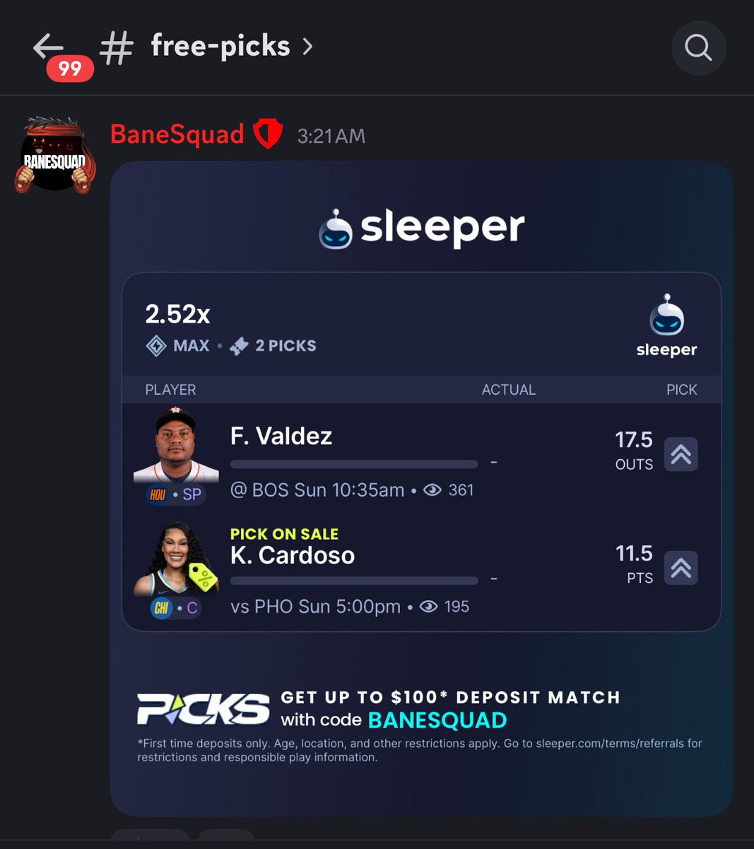 CASH THE FREE PLAY IN THE DISCORD

Tomorrow I’m doing a $150 giveaway LIVE ON STREAM!! -&gt; playback.tv/banesquad 

Too enter it’s simple, JOIN THE DISCORD FOR #FREE &amp; when I go live, type “NEW MEMBER” &amp; your discord username in the chat💰

Discord Link ⬇️
discord.gg/uZFppY4d