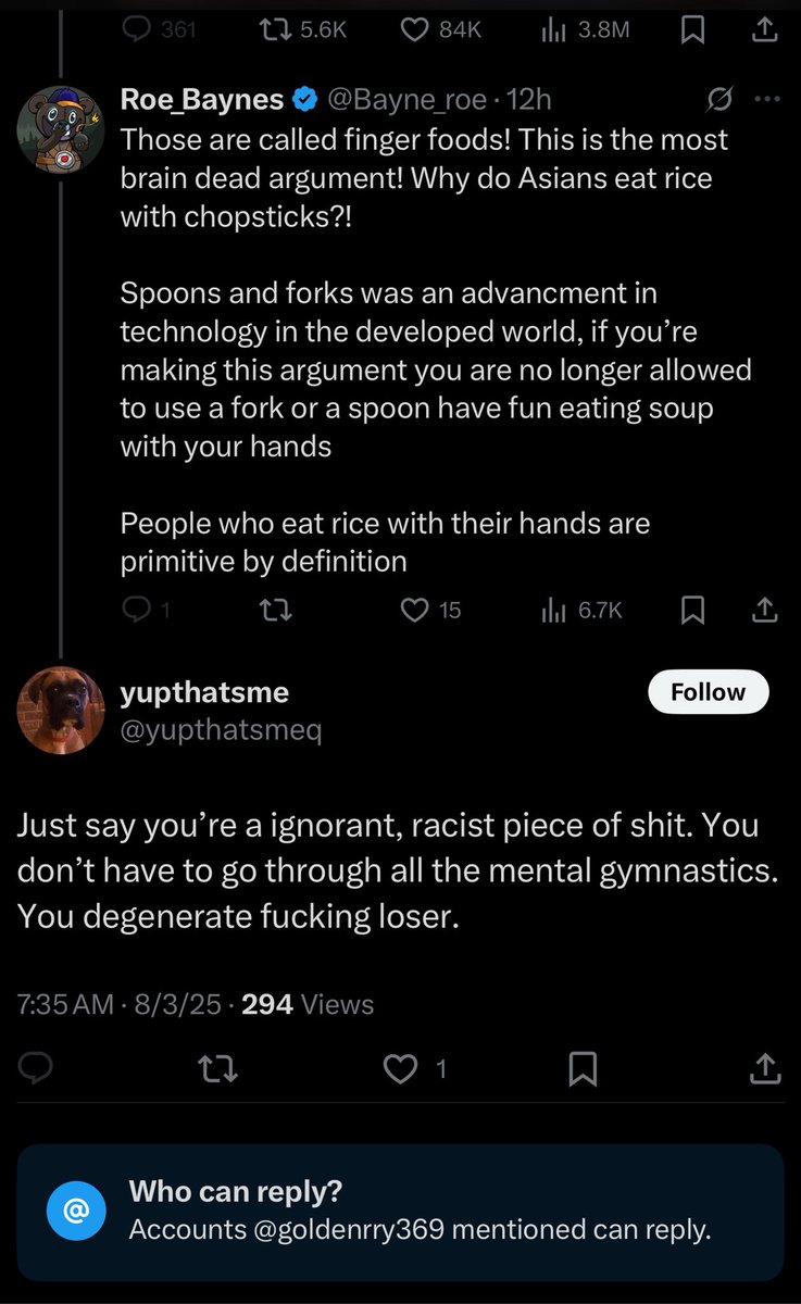 Lmfao the only people doing mental Gymnastics are the ones trying to compare eating rice with your hands to eating a sandwich or a pizza! 

keep eating slop with your hands and sucking on your fingers you fucking uncivilized retard!
<a href="/yupthatsmeq/">yupthatsme</a> <a href="/goldenrry369/">mp 🌷|| 🇵🇸</a>