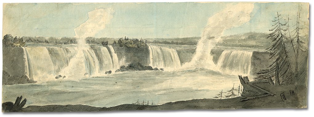 e_bloor's tweet photo. Happy #SimcoeDay to all! Herewith Elizabeth Posthuma Simcoe’s Niagara Falls, July 30, 1792, from @ArchivesOntario. https://t.co/vffkUV0NyQ