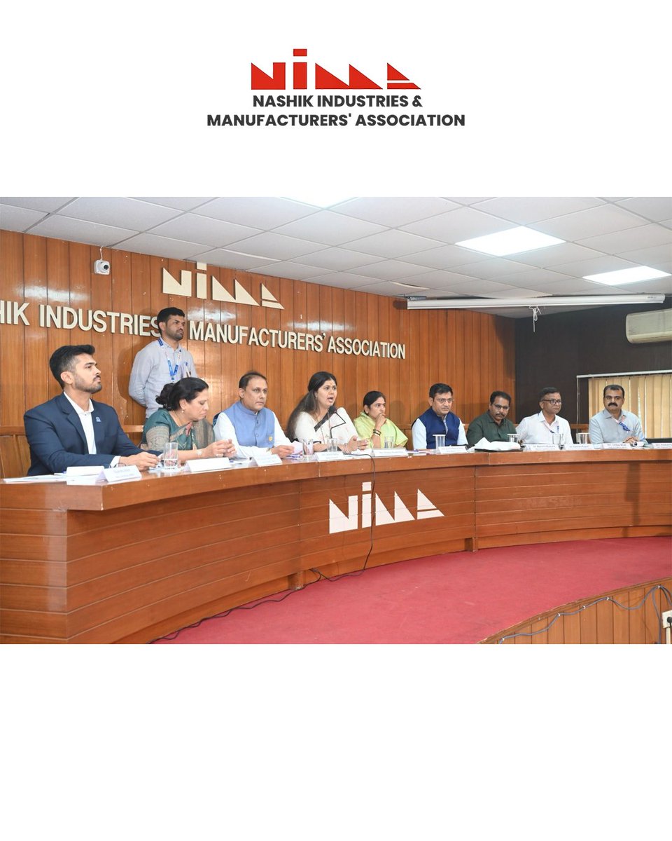 NIMANashik's tweet photo. Hon. Pankaja Munde, Minister of Environment, visited the NIMA office with senior officials to review the CETP progress in Nashik. She assured that MPCB's contribution will be doubled, ensuring the long-awaited CETP for Satpur & Ambad industries.
#MakeInNashik #BusinessGrowth https://t.co/qZWNr4Kqf3