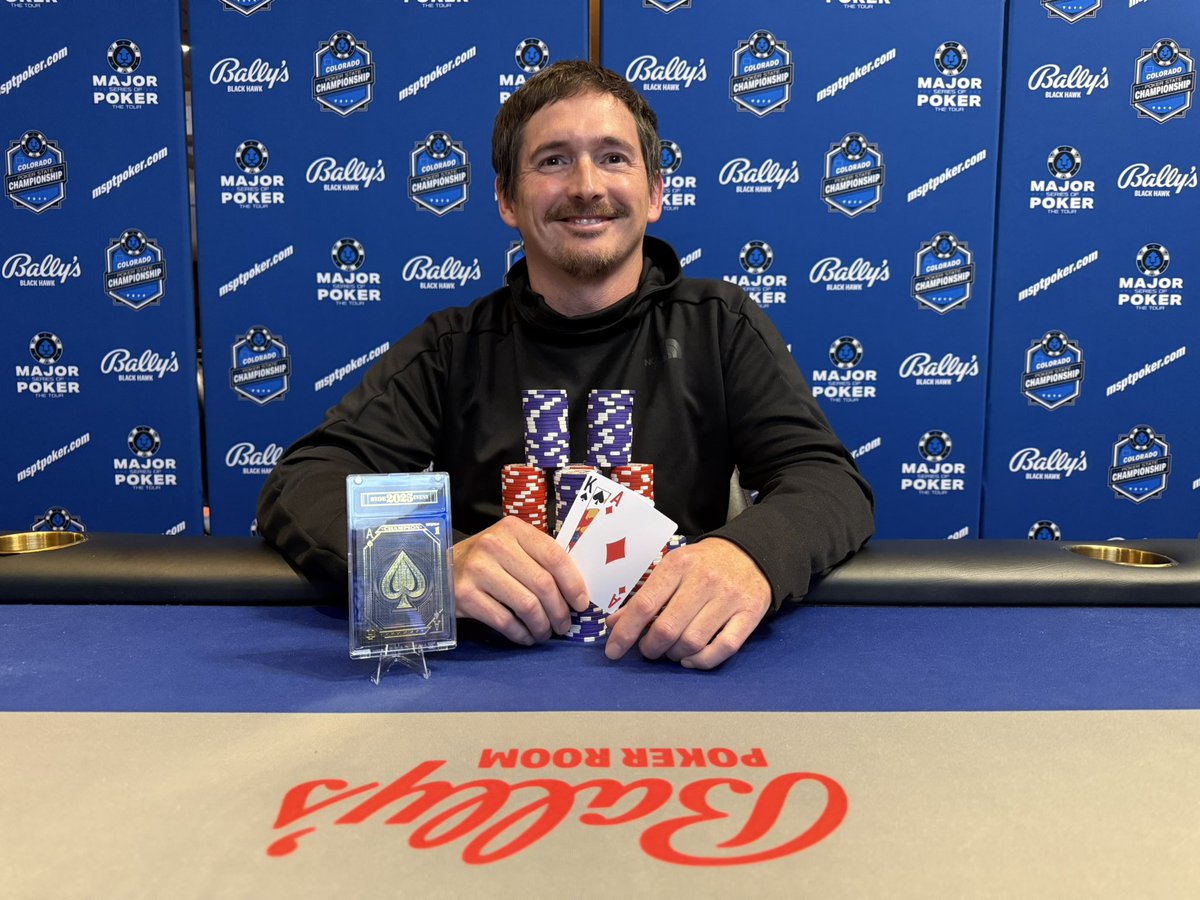 MSPT (@msptpoker) on Twitter photo Congratulations to Stephen Decker of Englewood, CO for outlasting 169 runners to win Event #17: $300 Ultimate Stack NLH taking home $11,179 and his first Gold Card <a href="/ballysbhpoker/">Bally's Black Hawk Poker</a>❗️
Results: msptpoker.com/Magazine/event… Congratulations to Stephen Decker of Englewood, CO for outlasting 169 runners to win Event #17: $300 Ultimate Stack NLH taking home $11,179 and his first Gold Card <a href="/ballysbhpoker/">Bally's Black Hawk Poker</a>❗️
Results: msptpoker.com/Magazine/event…