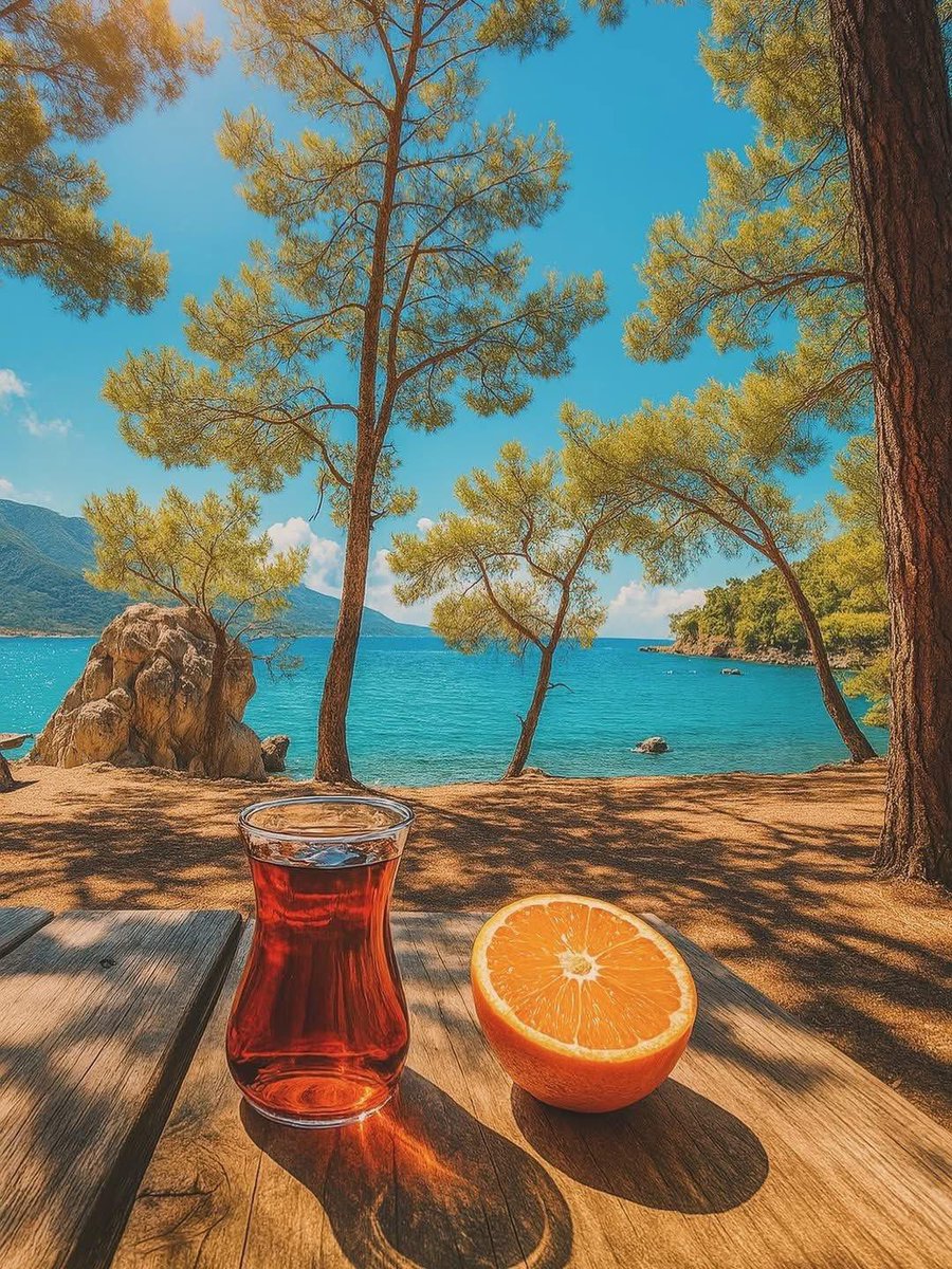 Oysa sabit olan zamandı..
Geçip giden bizlerdik..
*
“Bir yudum çay, 
bir nefes deniz,,
huzurun tarifidir bu.”