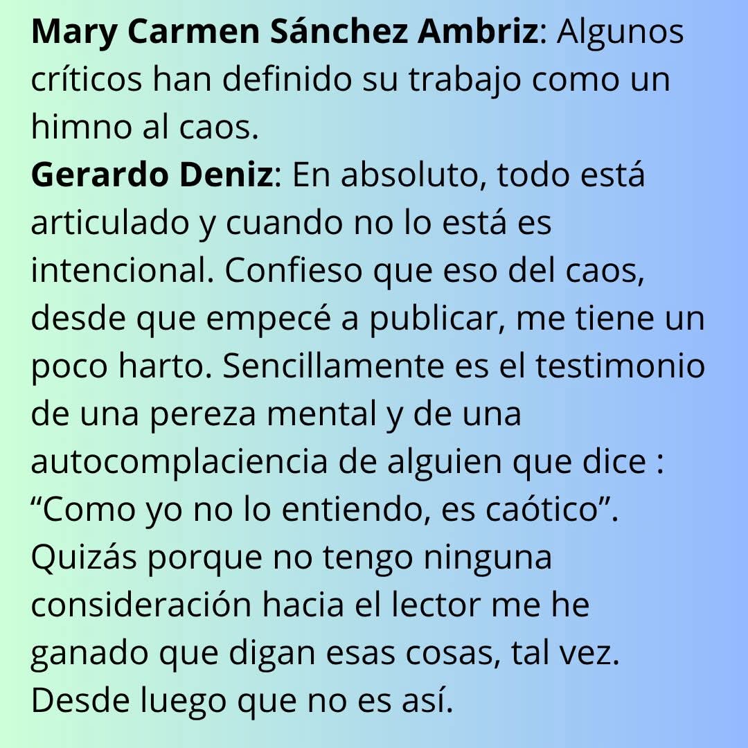 "Gerardo Deniz, Los rostros del contrapoeta" de Mary Carmen Sánchez Ambriz, en "Versos Comunicantes I" (Alforja, 2002):