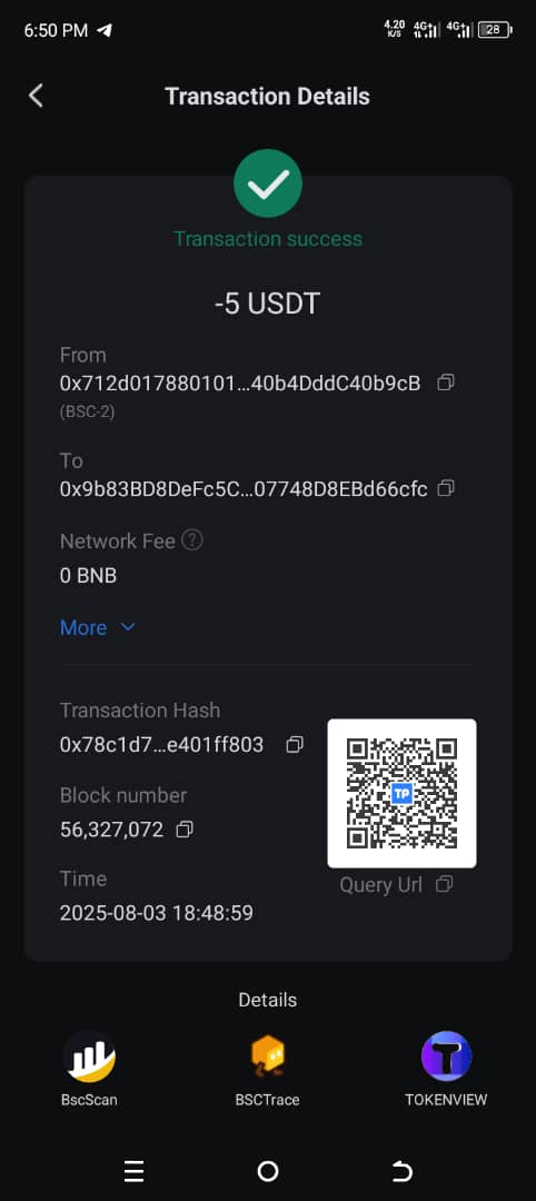 Jiggy (@jiggyx9) on Twitter photo Just made a gas-free USDT transfer using <a href="/TokenPocket_TP/">TokenPocket</a> on @BNBChain — smooth, fast, and ZERO fees!
No more worrying about gas 🤑🔥
#StablecoinWallet #GasFreeWallet
Zealy Username... Jiggy_11 Just made a gas-free USDT transfer using <a href="/TokenPocket_TP/">TokenPocket</a> on @BNBChain — smooth, fast, and ZERO fees!
No more worrying about gas 🤑🔥
#StablecoinWallet #GasFreeWallet
Zealy Username... Jiggy_11