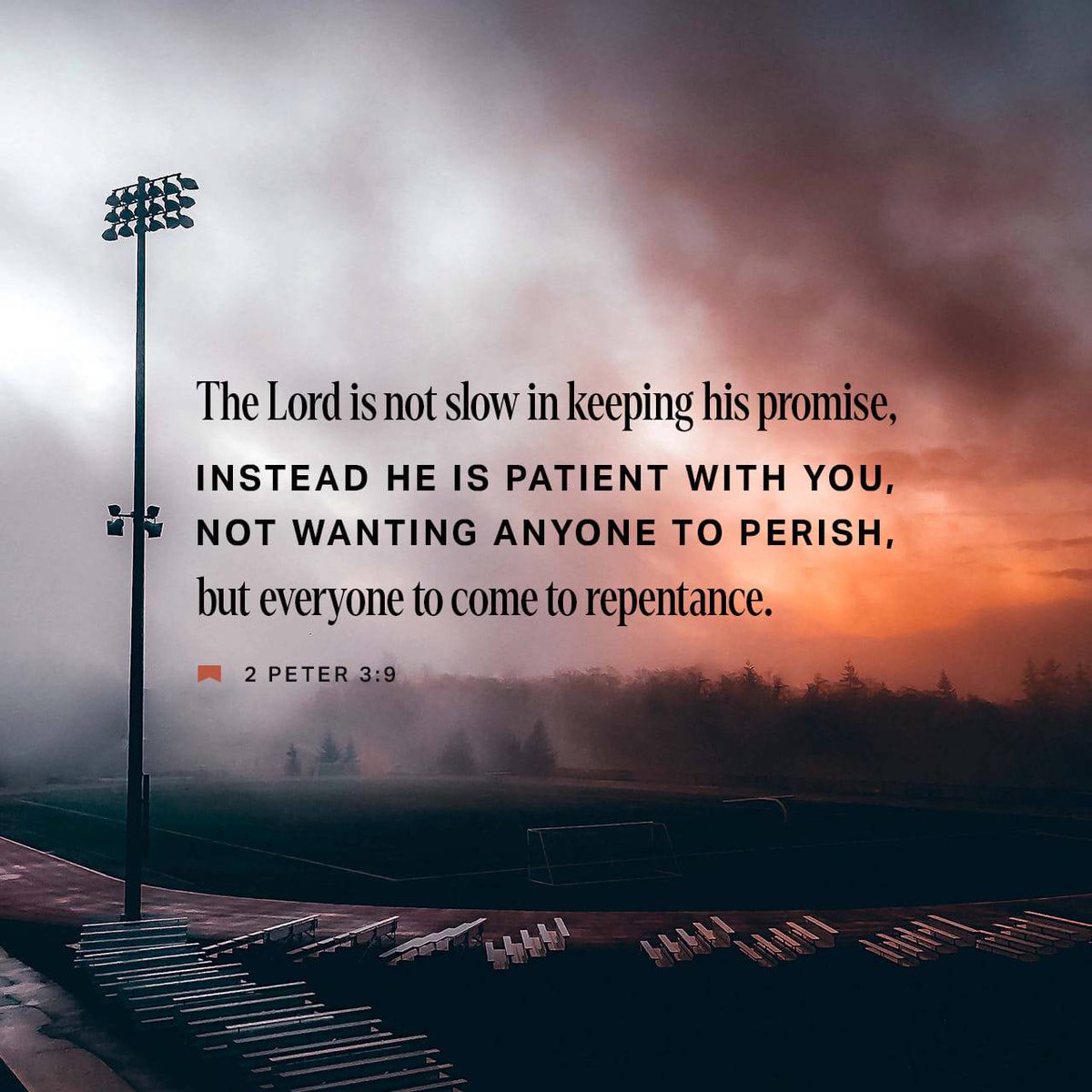 2 Peter 3:9 NIV
[9] The Lord is not slow in keeping his promise, as some understand slowness. Instead he is patient with you, not wanting anyone to perish, but everyone to come to repentance.

bible.com/bible/111/2pe.…