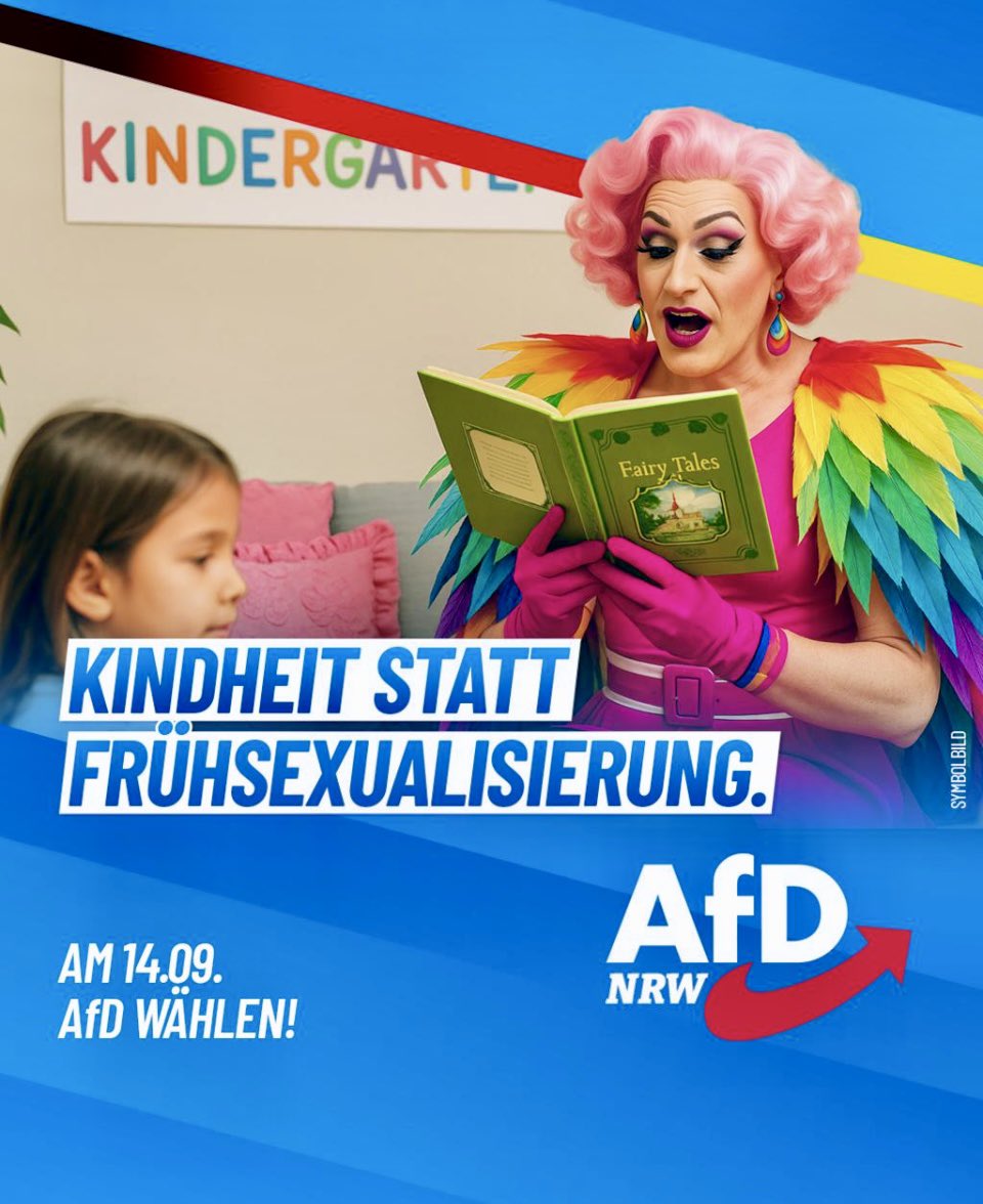 #DeshalbAfD #AfD
Anstatt unseren Kindern Werte und echte Bildung zu vermitteln, wird ihnen ideologische Umerziehung aufgezwungen. Kinder brauchen Schutz, Geborgenheit, klare Orientierung und eine starke Sprache, keine genderideologischen Experimente, die Verwirrung stiften und