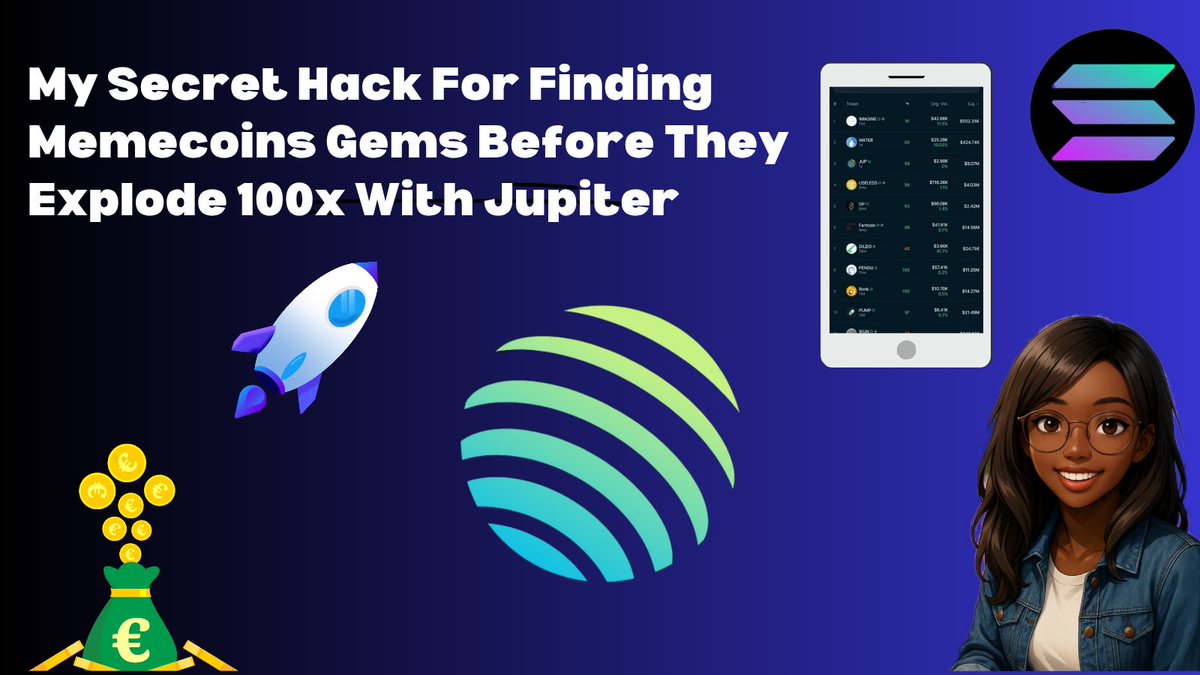 MY SECRET HACK FOR FINDING MEMECOINS GEMS BEFORE THEY EXPLODE...

Everyone wants to catch the next 100x memecoin.
But by the time you hear about it, it’s already too late.

Here’s my secret hack (using Jupiter) to spot gems before they explode 🧵👇