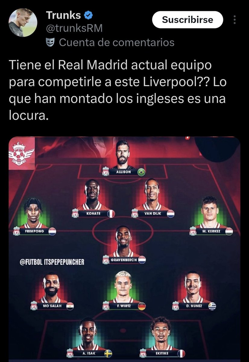 Ha conseguido montar el único XI posible con el que no le ganarían al Madrid