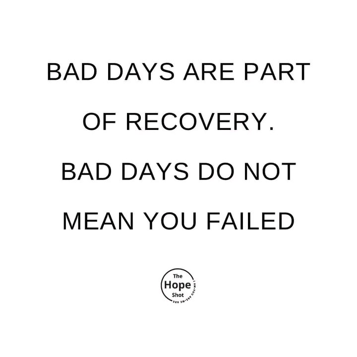 To anyone struggling with mental health: bad days are part of recovery. 

They don't mean you've failed, they mean you're human. Keep going. One step, one day at a time. 💛 
#MentalHealthAwareness