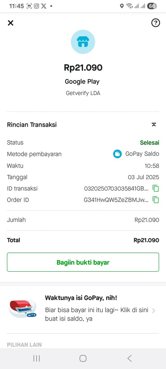 muthiarahma's tweet photo. @gojekindonesia hai min mau bertanya di bulan kmrn dr apps gojek ada penarikan saldo di gopay sebesar 21.500, pdhl sy tidak ada pembelian apapun tp klo di notif infonya sprt foto terlampir. Bs tau ga ya ini atas pembelian apa &amp; apa bisa di putuskan layanan nya? Mohon dibantu min https://t.co/Baaxy798C5