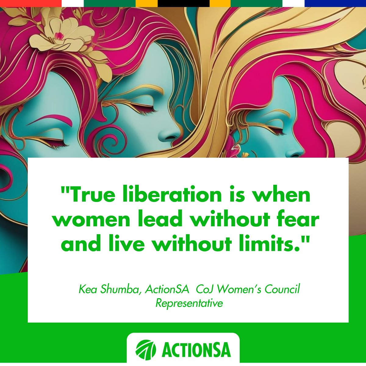 “This Women’s Month, we honour the courage of generations of South African women who have fought for freedom, dignity, and equality. As ActionSA Women’s Council, we reaffirm our commitment to creating a society where every woman is safe, empowered, and heard. True liberation will