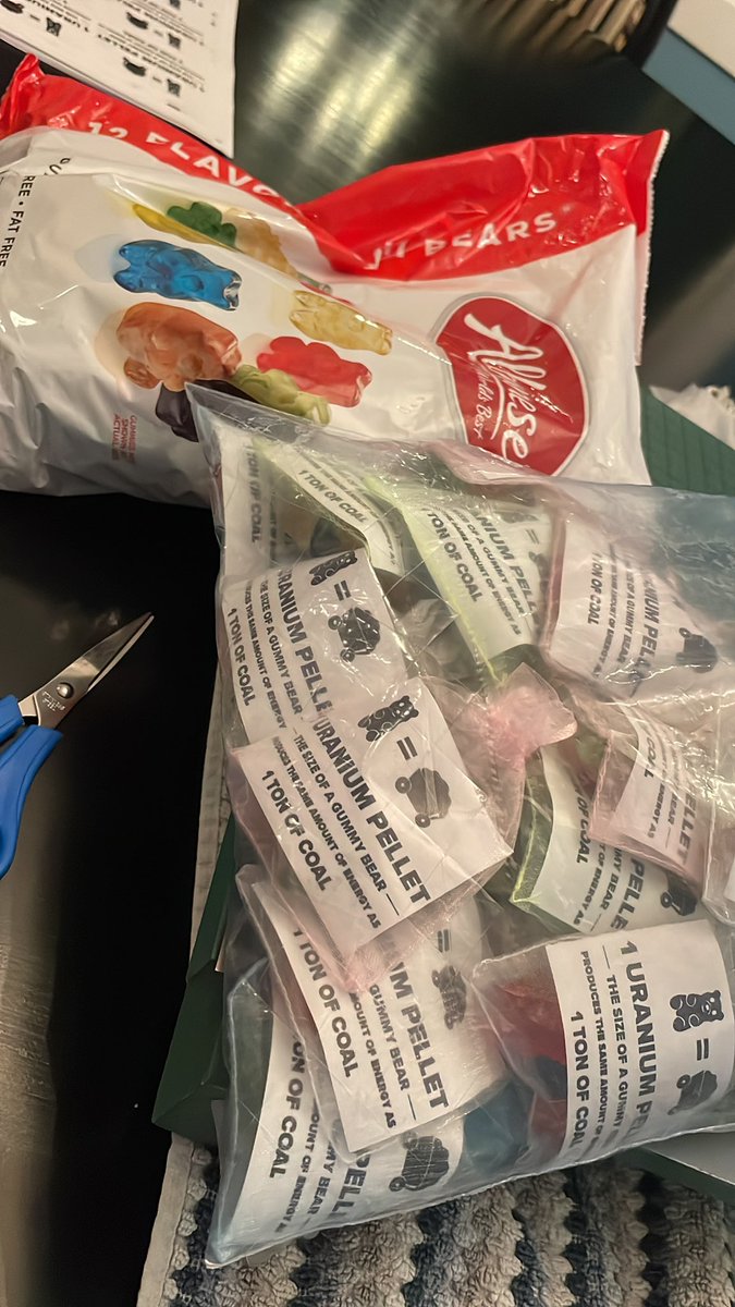 gordonmcdowell (@gordonmcdowell) on Twitter photo Hey <a href="/EricGMeyer/">Atomic Eric ⚛️✊</a> , am preparing gummy bears for nuclear table. Reminded of all banana-centric communications of Generation Atomics.
Re-consider the error of your ways!
Gummy bears: easier to transport, longer shelf-life… and don’t expose the consumer to radiation! Hey <a href="/EricGMeyer/">Atomic Eric ⚛️✊</a> , am preparing gummy bears for nuclear table. Reminded of all banana-centric communications of Generation Atomics.
Re-consider the error of your ways!
Gummy bears: easier to transport, longer shelf-life… and don’t expose the consumer to radiation!