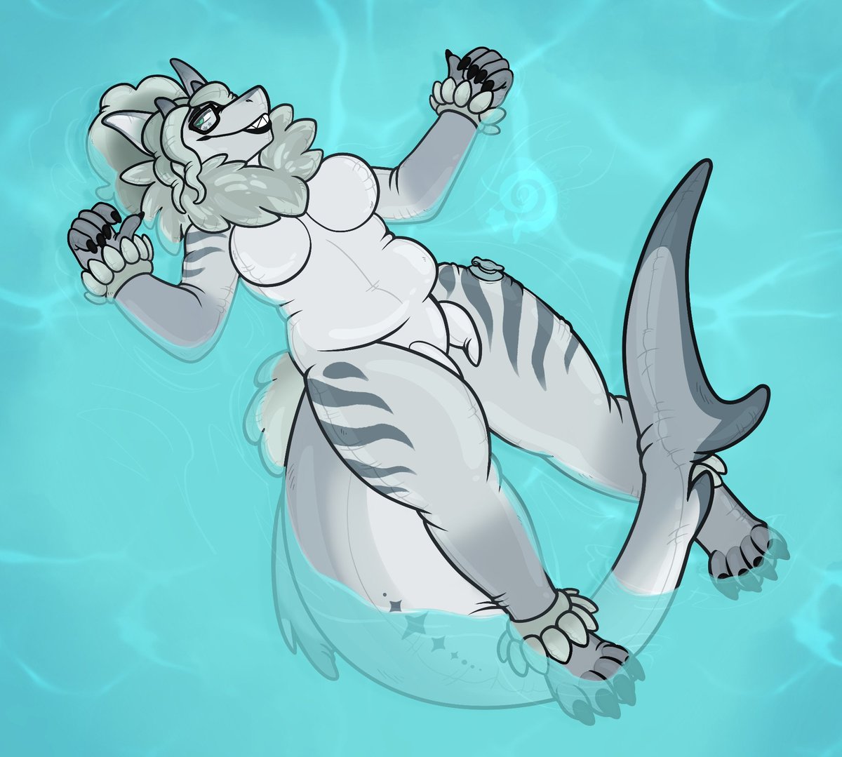 finished sharkweek for frostyclawz on bsky!
Squeaky pooltoy shark!