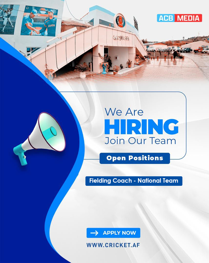 𝐖𝐎𝐑𝐊 𝐖𝐈𝐓𝐇 𝐔𝐒!!! 🚨

#ACB is seeking an individual to fill the following key role within the AfghanAtalan lineup. Visit the links to apply: ⬇️

Fielding Coach - National Team: acb.af/en-US/opportun…

#ACB | #AfghanAtalan